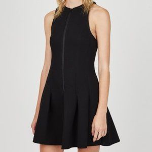 A WANG // Black pleated scuba neoprene mini